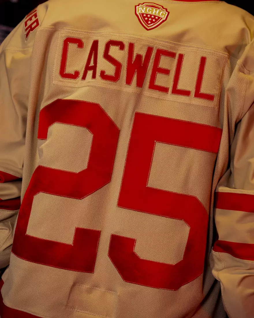 The Denver Pioneers hockey team reveals a new 'Golden Age' jersey to be worn on Friday, October 16, 2026 for the faceoff against the No. 2 Michigan and the 11th National Championship Banner.