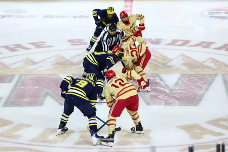 Clarke Caswell during Denver hockey's game vs. Michigan on October 16, 2026 at Magness Arena