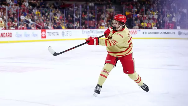 Clarke Caswell during Denver hockey's game vs. Michigan on Oct. 16, 2026 at Magness Arena.