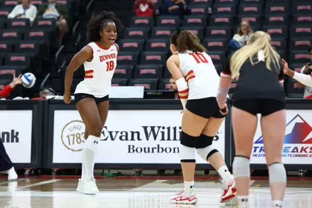24 SEPT 2026: The University of Denver Women’s volleyball team takes on Pacific at Hamilton Gymnasium in Denver, CO ©Tyler Schank/Clarkson Creative Photography