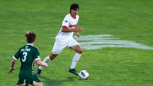 Ryan Mackay during DU men's soccer's game vs. Cal Poly on August 20, 2026