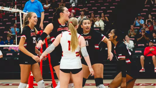 Volleyball at home in Hamilton Gym