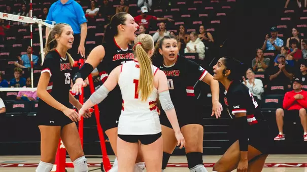 Volleyball at home in Hamilton Gym