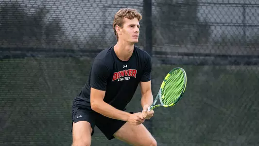 Samuel Rovai University of Denver Men's Tennis Player - Return of Serve at Practice - September 23, 2026