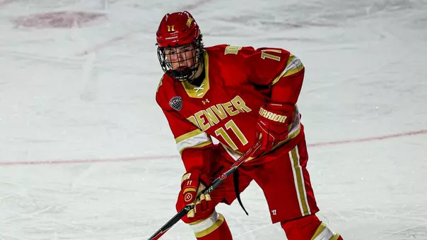 Daxon Rudolph during DU hockey's game at Alaska Anchorage on October 2, 2026.