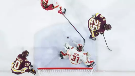 30 JANUARY 2026: The University of Denver Men’s Ice Hockey team takes on Minnesota Duluth at Magness Arena in Denver, CO. (Chris Swann/Clarkson Creative Photography)