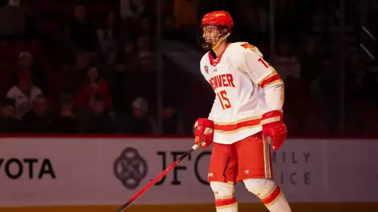 30 JANUARY 2026: The University of Denver Men’s Ice Hockey team takes on Minnesota Duluth at Magness Arena in Denver, CO. (Chris Swann/Clarkson Creative Photography)