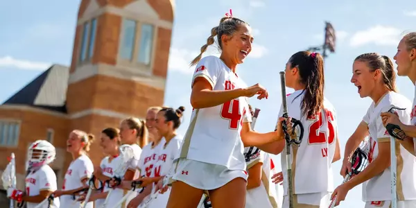 01 MAR 2026: The Denver Pioneers Women’s Lacrosse team takes on High Point University at Peter Barton Lacrosse Stadium on the University of Denver campus in Denver, CO. (Michael Ciaglo/Clarkson Creative Photography)