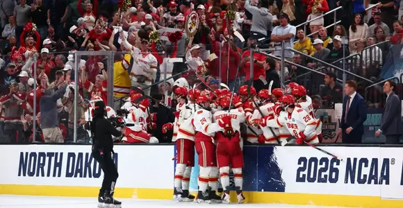 Denver celebrates a goal in the national championship