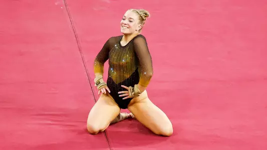 09 MAR 2026: The Denver Pioneers Women’s Gymnastics team takes on the Air Force Academy at Magness Arena on the University of Denver campus in Denver, CO. (Michael Ciaglo/Clarkson Creative Photography)