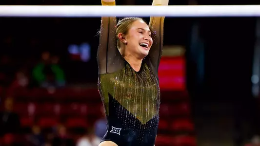 09 MAR 2026: The Denver Pioneers Women’s Gymnastics team takes on the Air Force Academy at Magness Arena on the University of Denver campus in Denver, CO. (Michael Ciaglo/Clarkson Creative Photography)