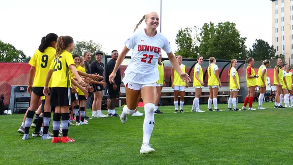 Denver Women's Soccer Kacey Harvey Player Introductions - August 28, 2025, vs Texas A&M