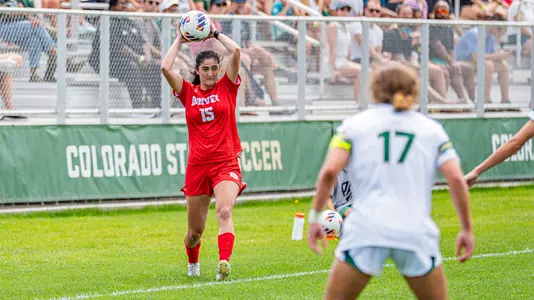 Kit Mooney Denver Women's Soccer Midfielder Throw In at Colorado State - August 16, 2026