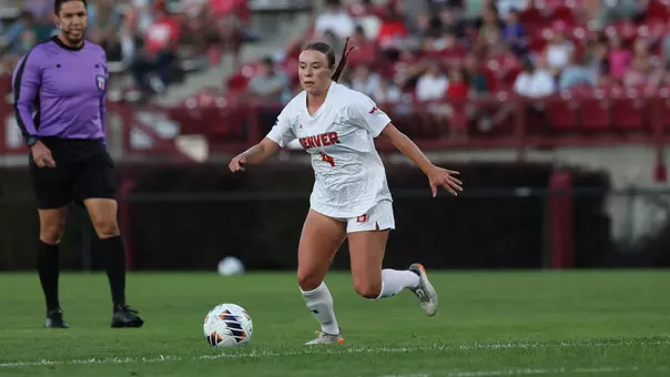 Reese Morgan University of Denver Women's Soccer Midfielder vs. Colorado College - August 27, 2026