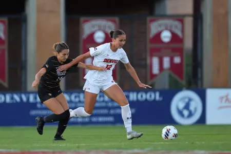 27 AUG 2026: The University of Denver women’s soccer team takes on Colorado College at the University of Denver Soccer Stadium in Denver, CO. Justin Tafoya/Clarkson Creative Photography