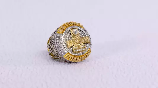 University of Denver hockey unveils the 2026 NCAA National Championship Ring.