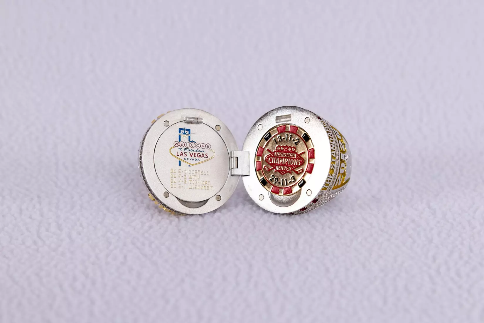 University of Denver hockey unveils the 2026 NCAA National Championship Ring.
