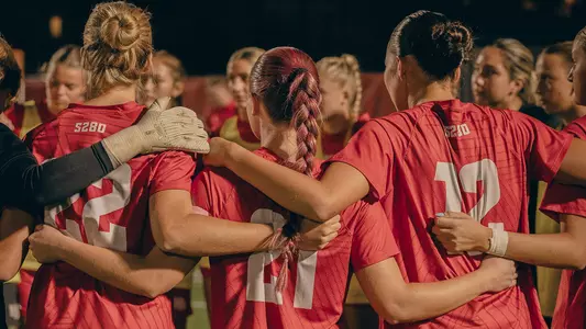 University of Denver Women's Soccer Team Huddle vs Kansas City - October 2, 2025