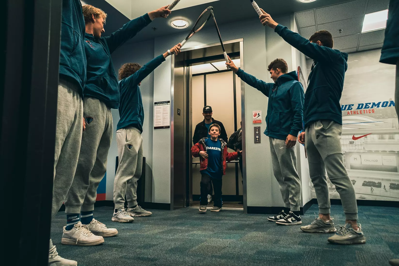 DePaul Men's Tennis welcomed Danny Esposito on April 14.