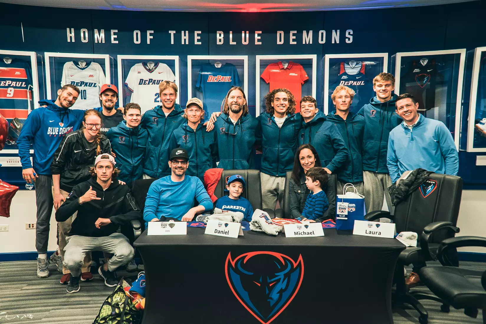 DePaul Men's Tennis welcomed Danny Esposito on April 14.