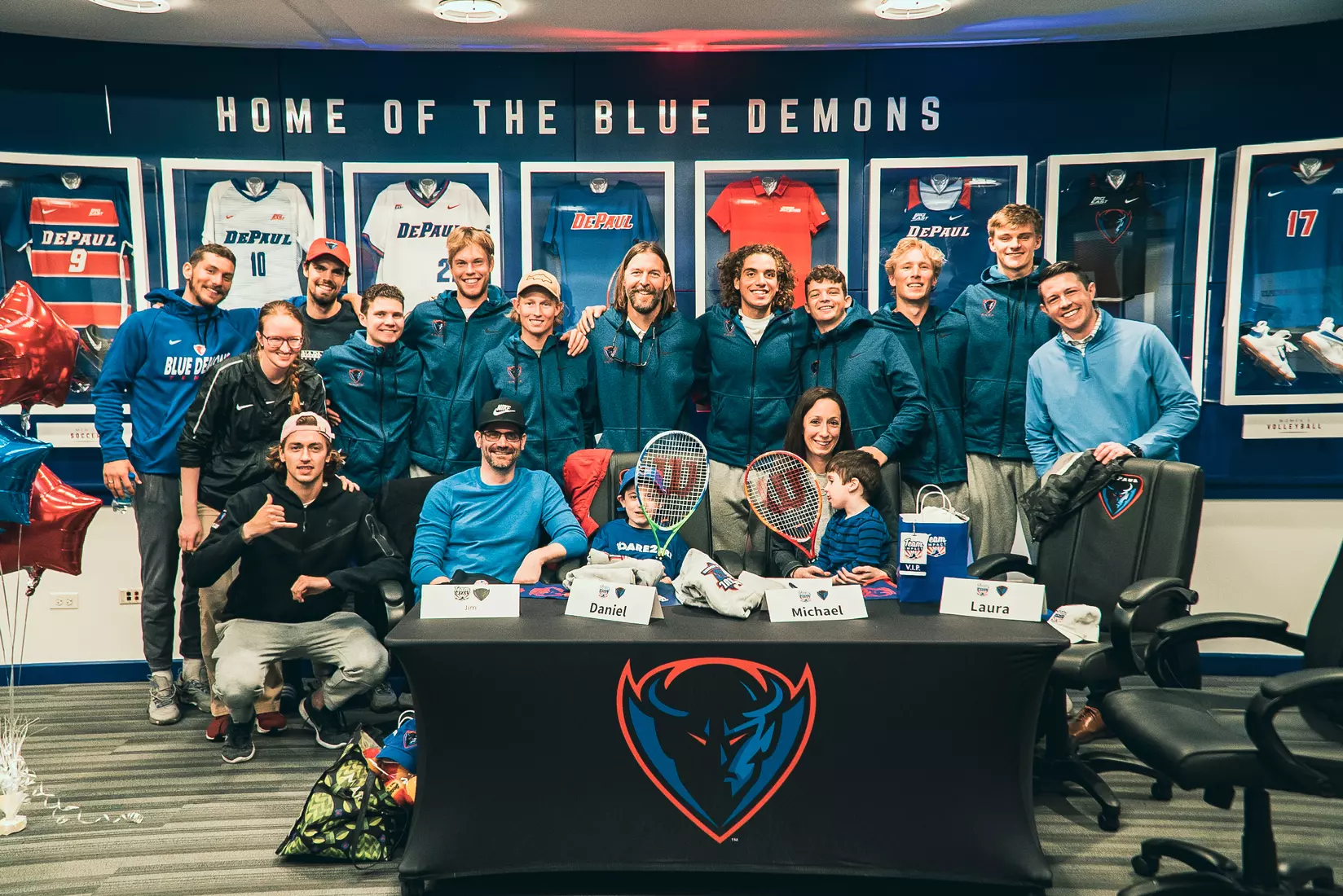 DePaul Men's Tennis welcomed Danny Esposito on April 14.