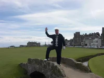 Paul Duski at historic St. Andrews