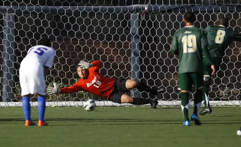 John Michael Kulnig turned away this penalty kick in Wednesday's 1-0 loss to No. 22/25 USF.