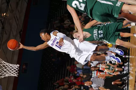 China Threatt scored 16 points and added seven assists for the Blue Demons.