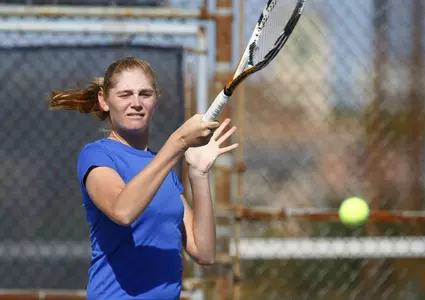 Kelsey Lawson leads DePaul with an 8-5 singles record this fall.