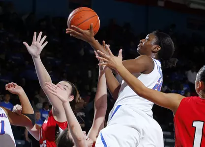 Keisha Hampton scored a career-high 30 points in DePaul's 100-83 win over Illinois State on Field Trip Day at McGrath Arena