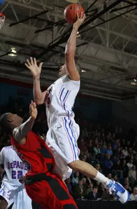 Krys Faber scored 10 points and grabbed nine rebounds against Ball State on Saturday night.