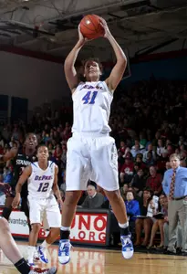 Felicia Chester and the Blue Demons play at Arizona State on Tuesday.
