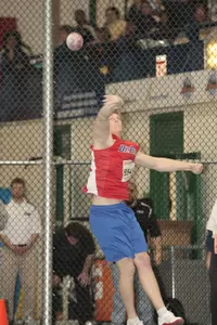 Tim Nedow broke the eight-year-old shot put record Friday at Notre Dame.