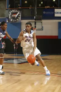 Keisha Hampton scored 24 points in DePaul's win over Perpignan on Friday.
