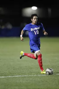 Andre Gutierrez took three shots for DePaul Friday night in a 5-0 loss at West Virginia.