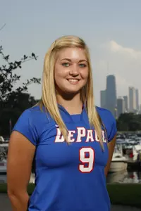 Sammy Geiger led the Blue Demons with a .635 attack percentage.