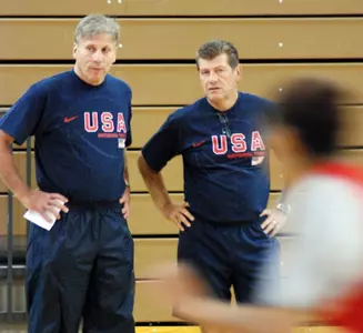 Blue Demon head coach Doug Bruno has helped Team USA to an 81-60 win over France on Saturday