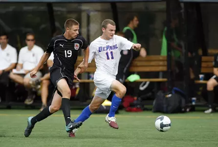 Matt Leinauer looks to steady the Blue Demon defense Wednesday against Northern Illinois.