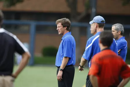 DePaul coach Craig Blazer will evaluate talent at the March 11 men's soccer tryout.