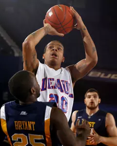 Brandon Young just missed with three seconds left in Tuesday night's 67-65 loss to West Virginia.