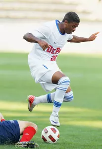 Anthony Hunter fired off two shots in the Blue Demons' 2-0 loss to No. 11/11 USF Wednesday night.