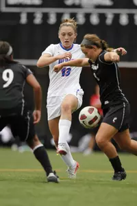 Morgan Celaya scored the tying goal in the Blue Demons' 3-2 BIG EAST loss to Villanova on Friday.
