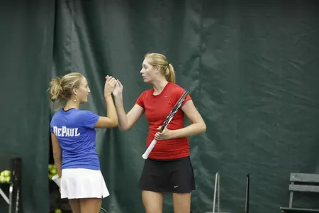 Patricia Fargas plays in the Round of 16 on Sunday after winning two singles matches on Saturday.