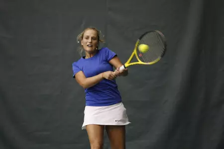 Patricia Fargas (pictured) teamed up with Gia McKnight for a pair of doubles wins, while she tallied a singles win in the Blue Bracket.