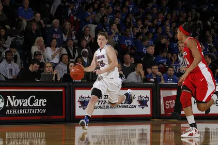 Kelsey Reynolds and the Blue Demons host Southern Illinois on Thursday.
