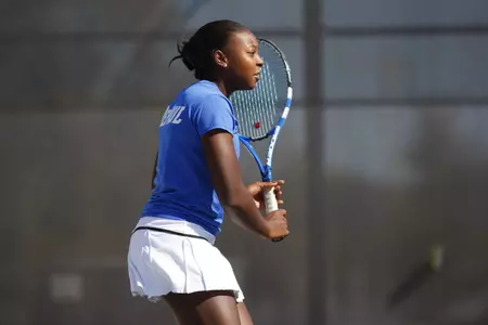 Gia McKnight (pictured) and her doubles partner Katarina Milinkovic are ranked No. 55 in the ITA/Campbell's doubles rankings.