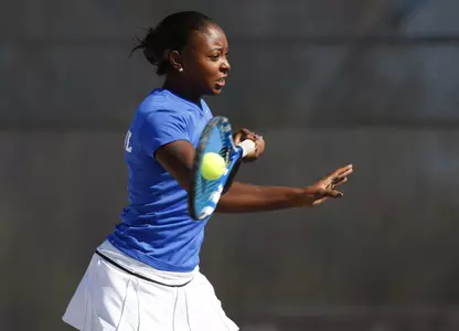 Gia McKnight (pictured) and Katarina Milinkovic topped Louisville's No. 33 pair of Julia Fellerhoff and Mandy Brown.