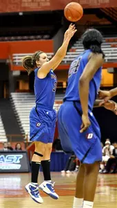 Deirdre Naughton paced the Blue Demons with a season-high 19 points.