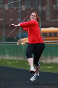 Melissa Fraser finished in first place in the javelin throw.