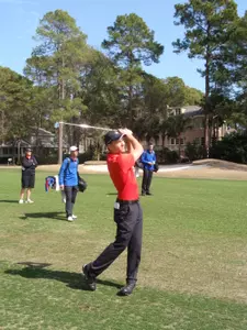Moritz Ackerhans moved into a tie for first after the second round at Spring Break Championship.